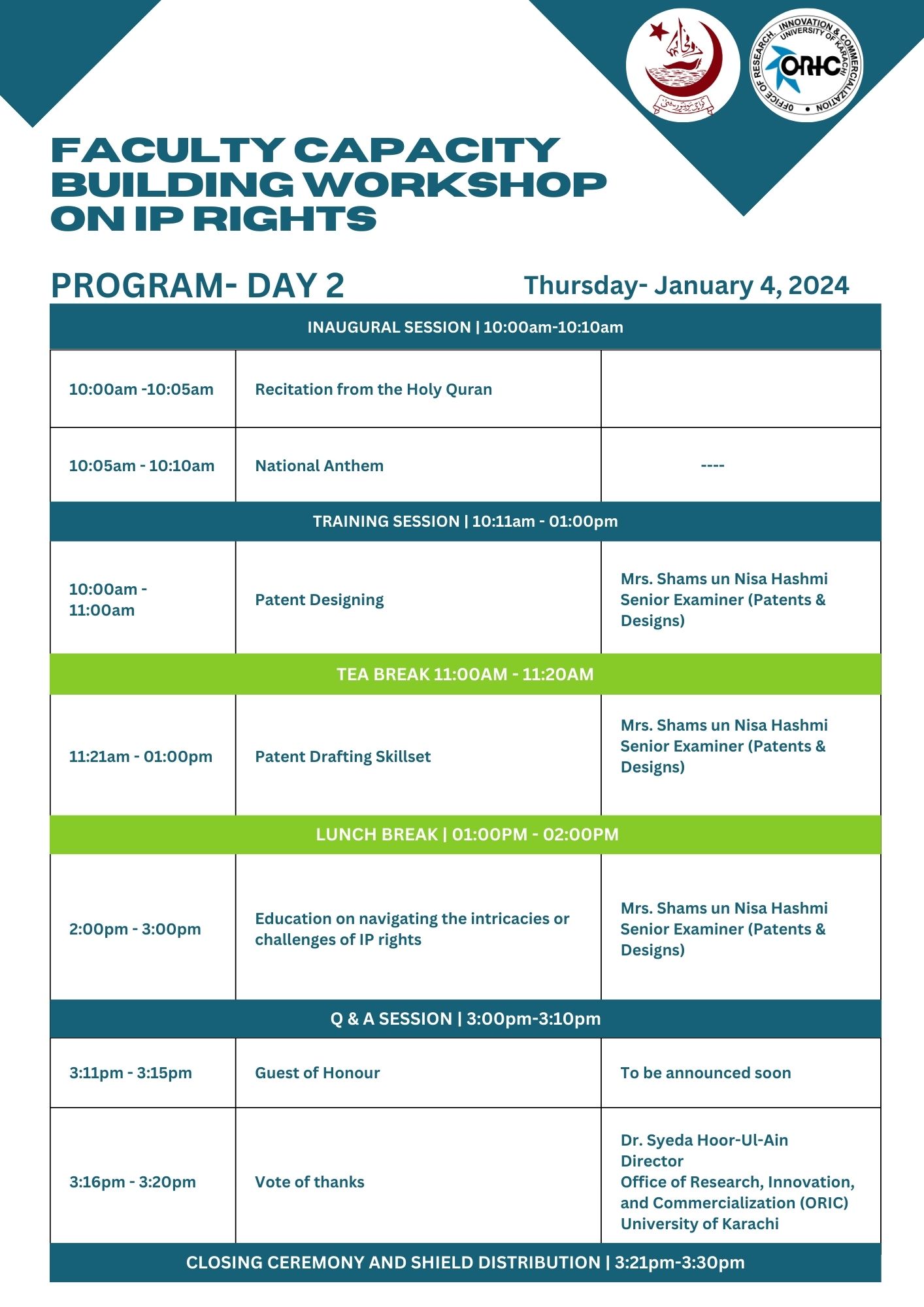 Workshop program, page 2
