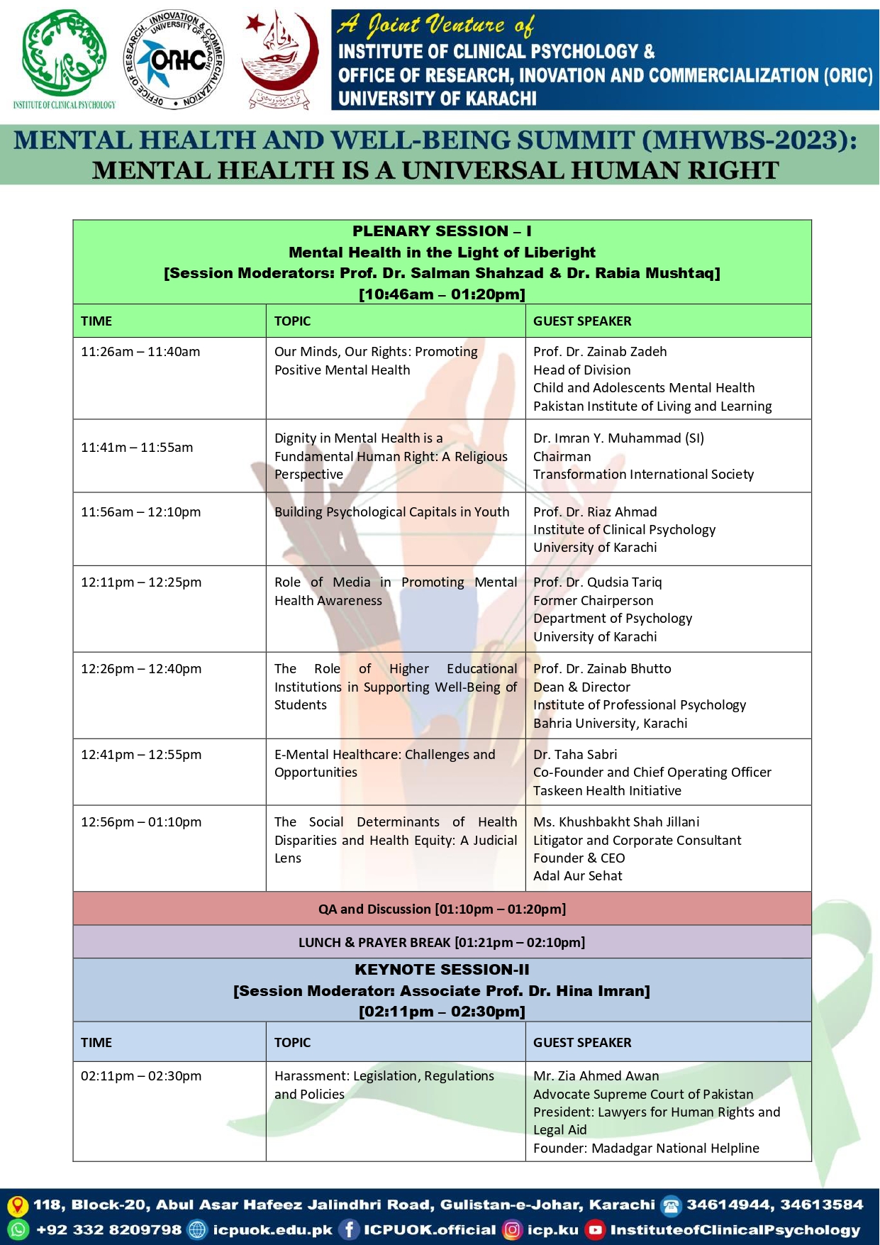 MHWBS-2023 program, page 2